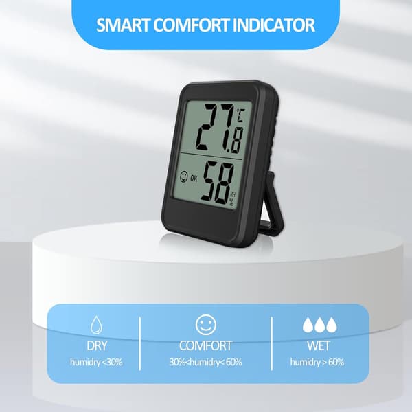 Indendørs hygrometer, digitalt indendørs hygrometer, mini termometer fugtighedsmåler