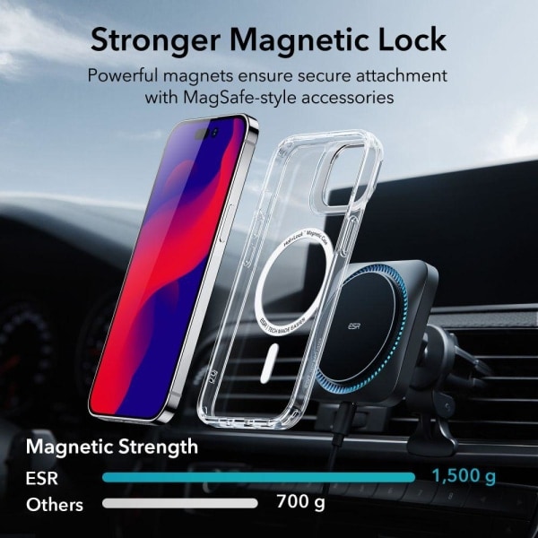 CASA ESR iPhone 14 Pro Max Cover Kickstand HaloLock MagSafe Transparent , ;
