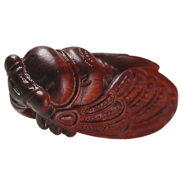 Handgjort träcikada ornament 10 cm, antal 1