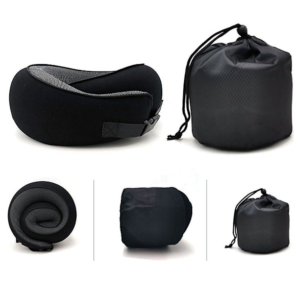 Travel Pillow Travel Pillow Pure Memory Foam Neck Pillow, Breathable Cover