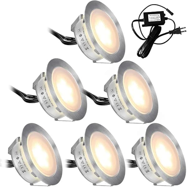6-pack solcellsdrivna LED-trädgårdslampor - IP67 vattentät