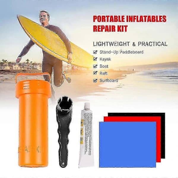 Bærbar SUP Paddleboard Oppustelig Kajak Båd Flåde Reparationssæt
