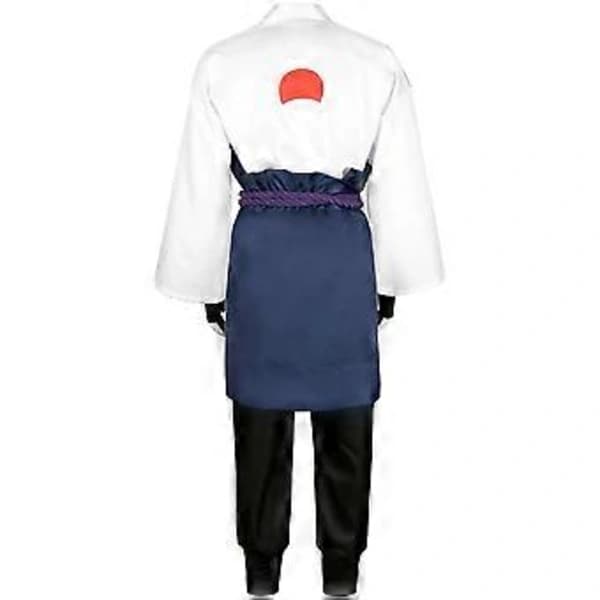 Naruto Sasuke Uchiha Cosplay Kostumesæt til Voksne - Hvid Medium