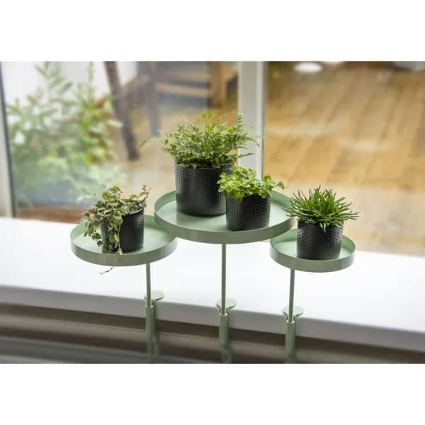 Esschert Design Kasviteline pidikkeellä pyöreä vihreä M vihreä 600