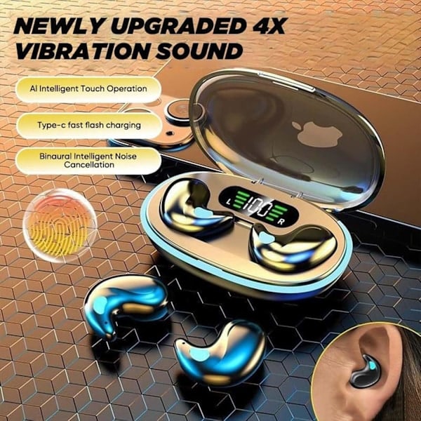 Luujohdinkuulokkeet Bluetooth unelle, langattomat 5.3 in-ear -kuulokkeet melunvaimennuksella urheiluun