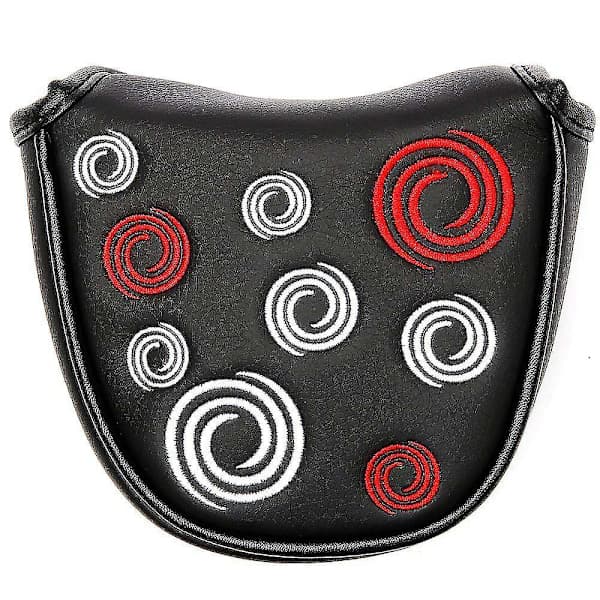 Golfkølle Hovedbeskyttelse Golf Mallet Putter Beskyttelse Læder Hovedbeskyttelse Magnetisk Lukning Sort