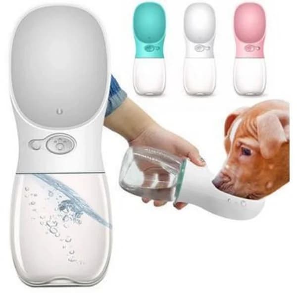 Vattenflaska för hund / Hundflaska 350ml - Vit Vit