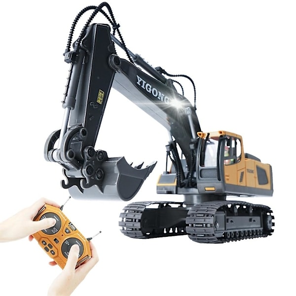2,4 GHz Trådlös RC Grävmaskin Fjärrkontroll RC Lastbil Crawler Truck Elektrisk Byggfordon Leksaker