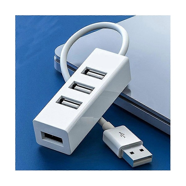 CASA 5st USB-hub Multi 2.0 Hub USB-splitter Strömadapter Hög Hastighet 4 Portar Allt-i-ett för PC Windows C