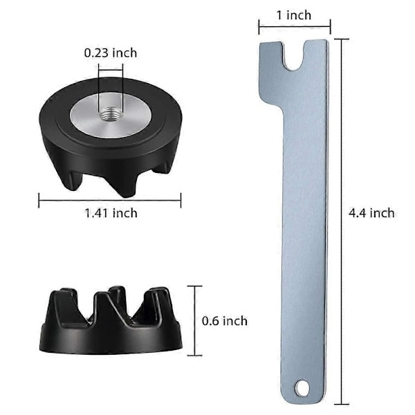 5-pak 9704230 Blenderkobling Blenderkobling Reservedele med 1 Nøgle Kompatibel med KitchenAid WP9704230VP WP9704230