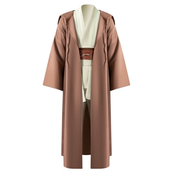Mub - Obi Wan Kenobi Premium Kvalitets Cosplay Kostume - Sort Jedi Robe fra Star Wars til Lysværd Duel - Sort XL Black XL
