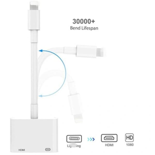 Digital AV-adapter Konverter til iPhone iPad til TV Samme Skærm til Lightning HDMI-kabel