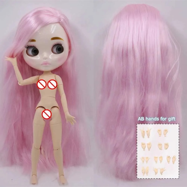 ICY DBS Blyth docka Vit Hud Glansigt ansikte Matt ansikte Ledad kropp med handset A B 1/6 bjd lämplig diy smink Specialpris X250210.Ca