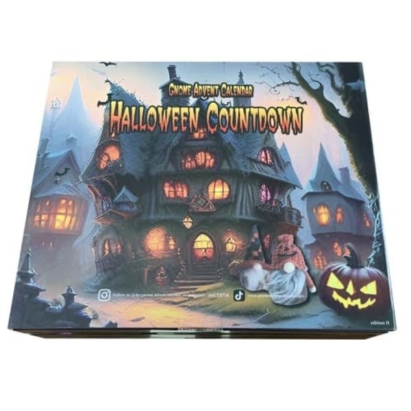 Halloween-nedtælling 2024, 31-dages adventskalender med overraskelsesfigurer, Halloween-plystofte