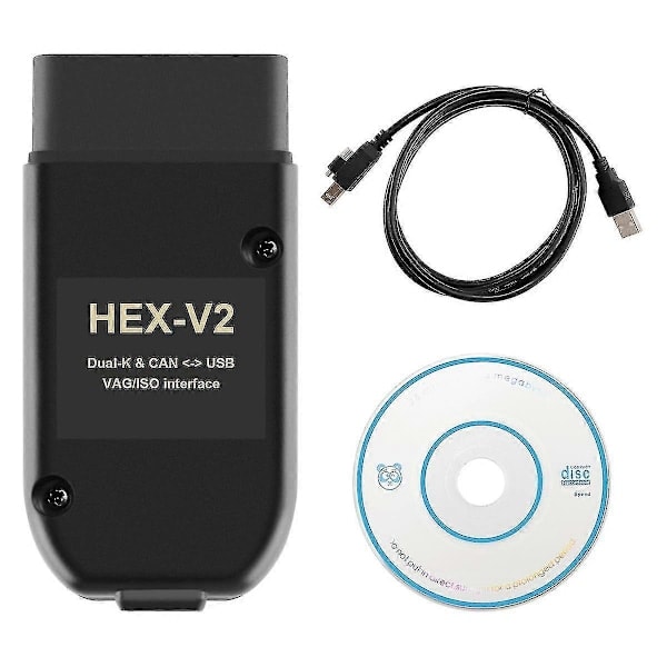 För VAG COM 22.3 OBD2 Scanner HEX V2 USB för Golf A6 Skoda Seat Obegränsade VIN ATMEGA162+16V8+FT232RQ