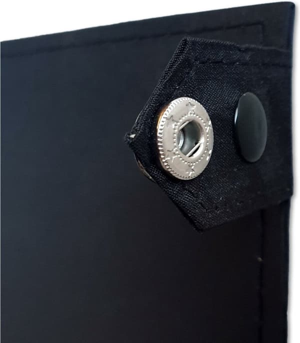 Förvaringslåda för glasögon med 18 fack, utfällbart displaylock, snäppstängning, svart polyester, för solglasögondisplay och resor