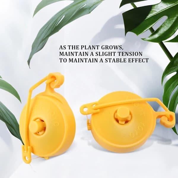 [CA] Växt Yoyo Växthängare med Stopp, Justerbart Stöd (10-pack) gul
