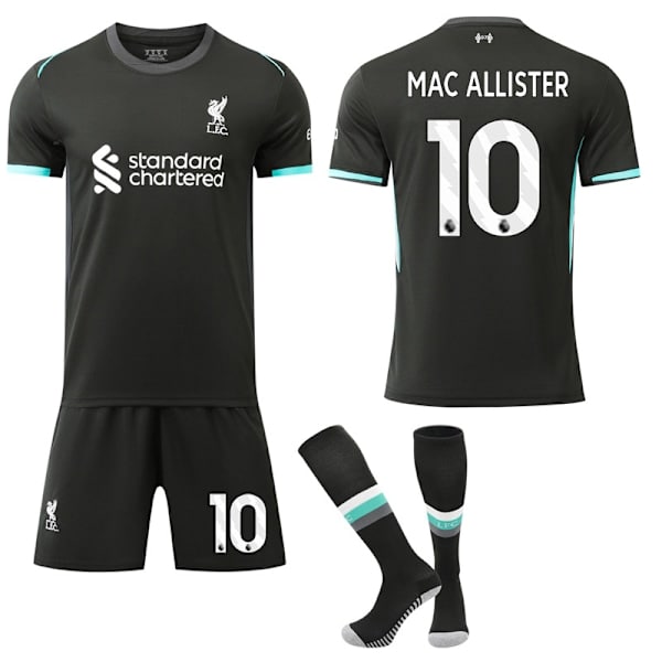 24-25 Liverpool udebane børne voksen fodboldtrøje sæt No.10 MAC ALLISTER S_ca