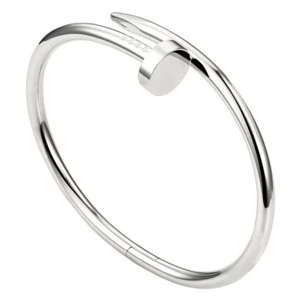 Armbånd i rustfrit stål med moderigtige naglehoveder, glat overflade guld