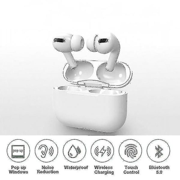 Ap Pro Tws 1:1 trådlösa hörlurar med brusreducering och popup-funktion - In-ear-hörlurar med sensor och Bluetooth - Touch Control-hörlurar