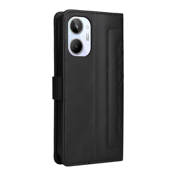 Læder Flip Cover til Realme 10 4G Sort Black