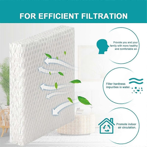 CASA HFT600 Luftfugter Væge Filter Udskiftning til HFT600 Kompatibel med HEV615 HEV620 HEV615 W, HEV620