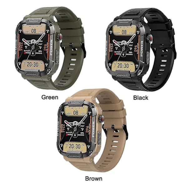 Gard Pro Ultra Smartwatch, Vattentät Robust Militär Bluetooth-Samtal Grön
