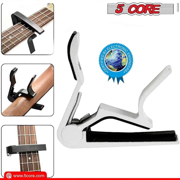 Gitarr Capo Akustisk Clip Gitarr Stränginstrument Klämma Band Elgitarr Tillbehör Capo Gitarrhals Capos 5 Core (vit)