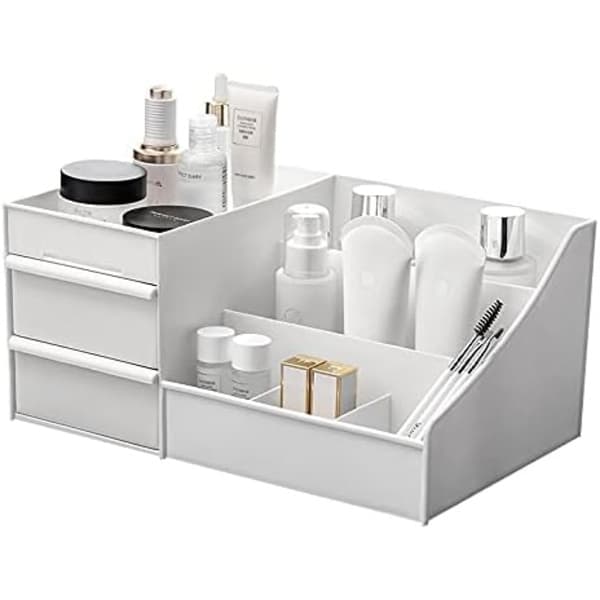 Makeup Storage Box Desk with Drawers, Makeup Organizer