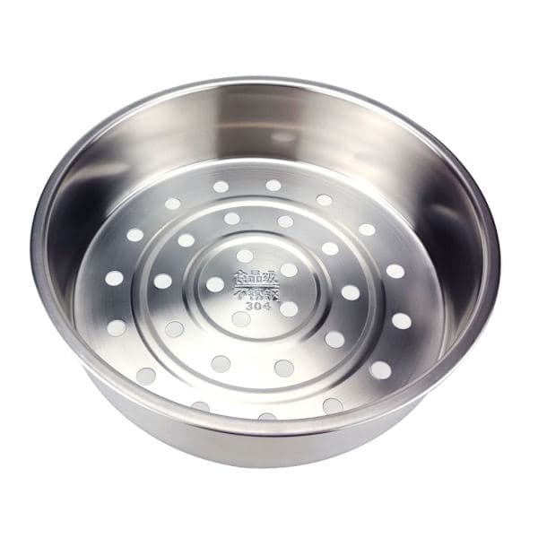 1/2/3 Sølv 304 Rustfrit Stål Elektrisk Riskoger Dampkoger 304 Macropore 21cm