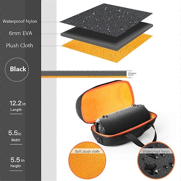 CASA Bärväska för Xtreme 4 Portabel Vattentät Trådlös Bluetooth Högtalare Rese Förvaring B