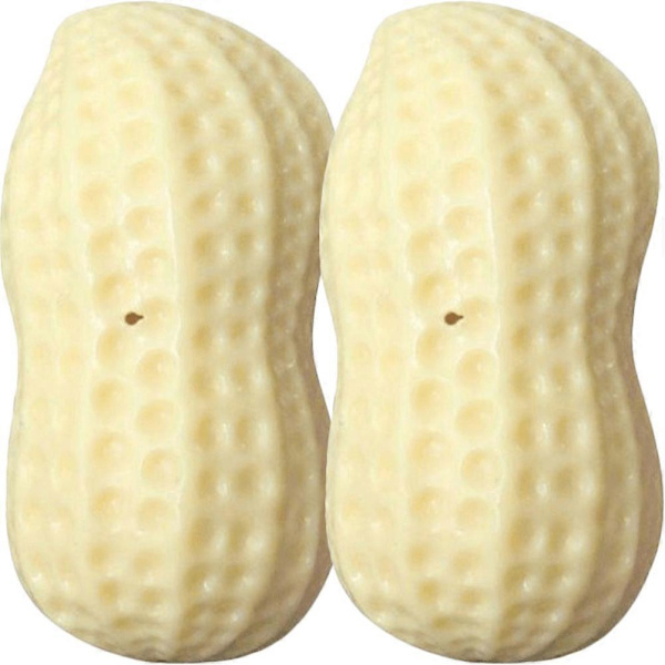 Squeaky Peanut Modeling Hundleksaker för Tuggning 14X8CM TPR Material 2-pack