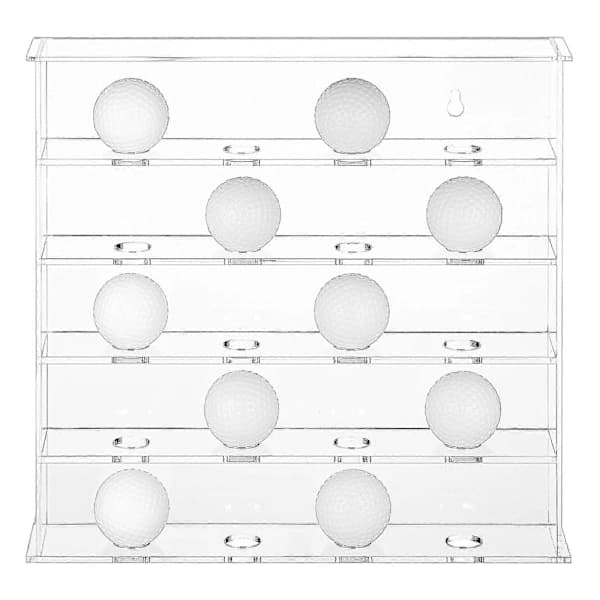 Golfboldholder Golfbold Display Case Samler Golfkølle Display Transparent Akryl 1 Sæt