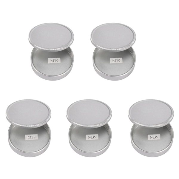 CASA 10x Metall Kamerahuslock och Objektiv Bakre Lock Set För M39 Ltm Lsm Skruvfäste Mcm39ssilver