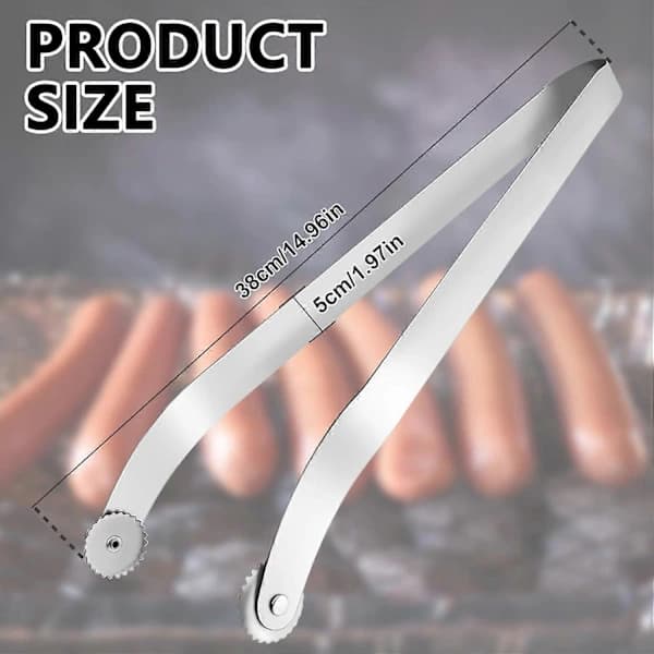 [CA] 2 st BBQ Korvvändare, Rostfritt Stål BBQ Korvvrängare, Lång