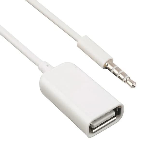 3,5 mm Aux hann til USB hunn adapterkabel