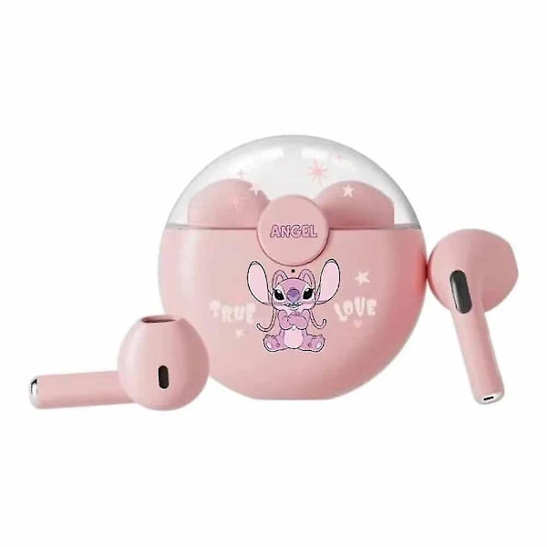 Kids Stitch Angel Trådløse Bluetooth 5.3 Høretelefoner Hifi Lyd Høretelefoner Angel