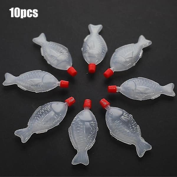 10 stk. fiskformede 8,5 ml engangsflasker til sojasovs og sushikrydderi