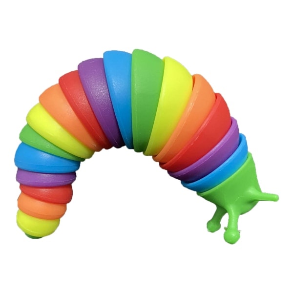 Snigel Dekompression Leksak Färgglad Stress Relief Flexibel Sensorisk Snigel Insekt Leksak för Avkoppling Slumpmässig Färg 18,5 cm/7,28 tum