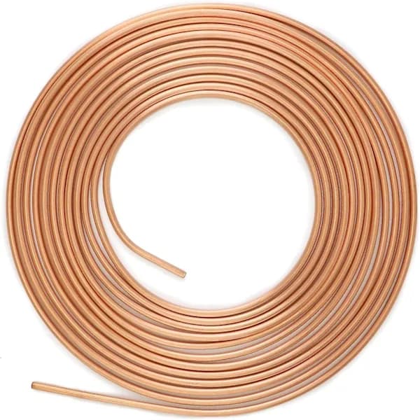 [CA] Koppar bromsrör 7,6 m, Bromsrör, OD 4,76 mm, ID 3,3 mm med 16 muttrar
