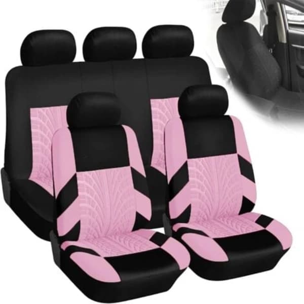 TS-Bilbarnstolsskydd, 9 st Läder Bilbarnstolsskydd, Universella Stolskydd (Rosa)