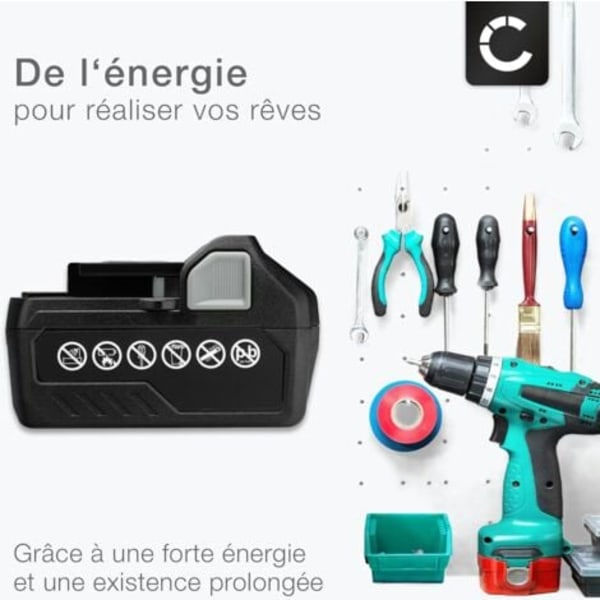 Batteri BSL36B18, BSL36A18 18v 5000mAh Li ION för HiKOKI, DH18DBL, C18DBAL, CV18DBL, DH36DPA Elverktyg bärbar borrmaskin skruvdragare.ca