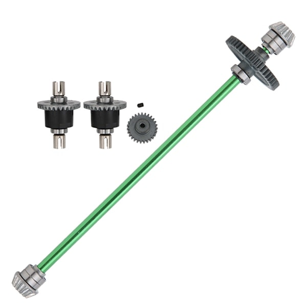 Keskiakselin moottorin vaihteiston differentiaalimekanismisarja Wltoys 1/14 RC-autolle 144001 vihreä