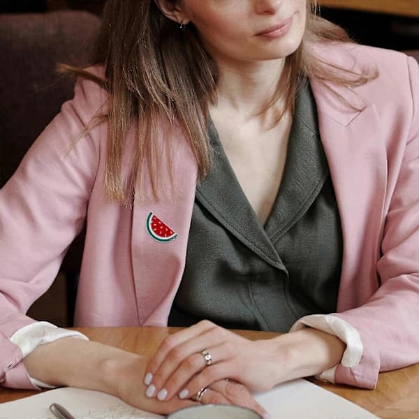 2 stk Legering Vannmelon Brosjer Frukt Brosjer Slagstift Kvinner Kåpe Nål Klesdekorasjon 2025:e