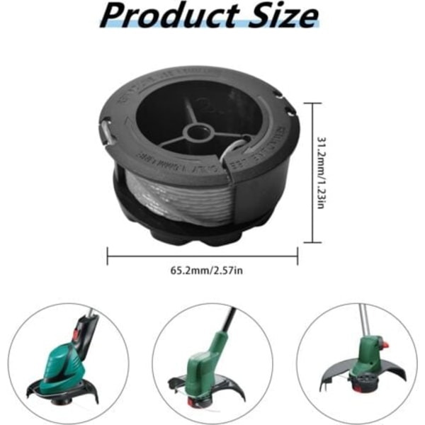 Spole x 2 + hætte x 1 Passer til BOSCH UniversalGrassCut Kantklipper 18 18-26 18-260 F016800570.ca