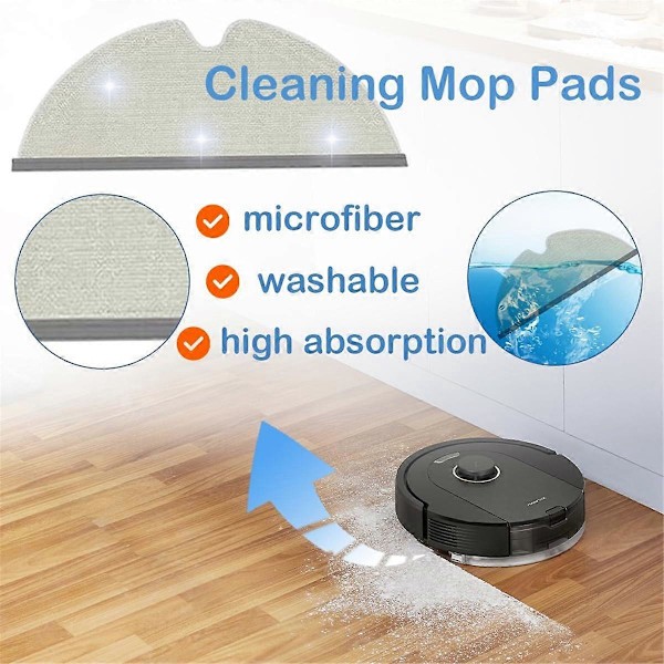 För Roborock Q8 Max/ Q5 Pro Huvudborste Sidoborste Hepa Filter Moppduk 51 51 plastic