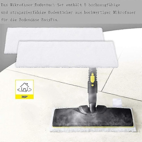 Set med 8 Mikrofiberdukar - Kompatibla med Kärcher Easyfix Ångtvättar[D]