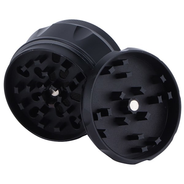 Mini Bærbar Sinklegering Røyk Grinder Manuell Røyking Knuseverktøy Tilbehør Svart