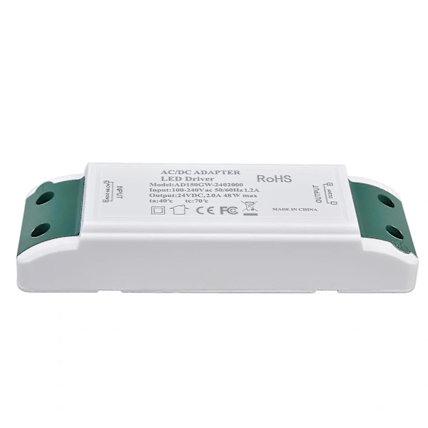 LED Transformator 24V DC 2A 48W Konstant Strøm LED Strømforsyning Driver For Hjem Og Kontor AC100240V