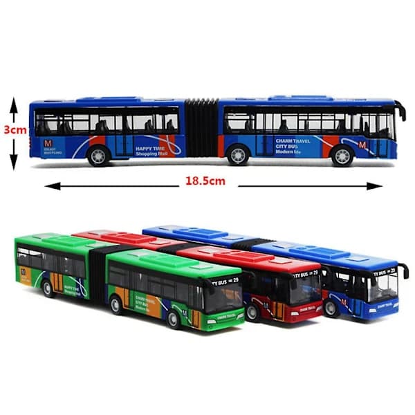 1:64 Legeringsbusmodel By Express Bus Dobbeltdækkerbusser, 100% Ny Grøn